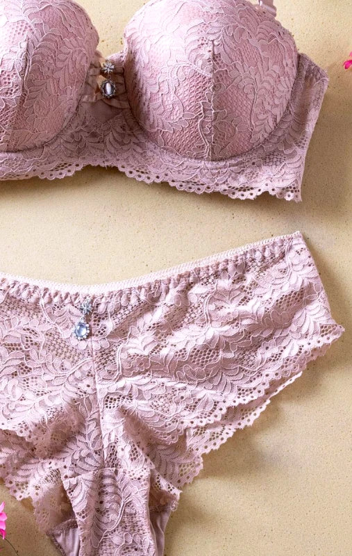 Lingerie Center Plus Size Σετ Strapless Σουτιέν &amp; Κιλοτάκι - Μπεζ - LC16175-Μπεζ-80D/XL