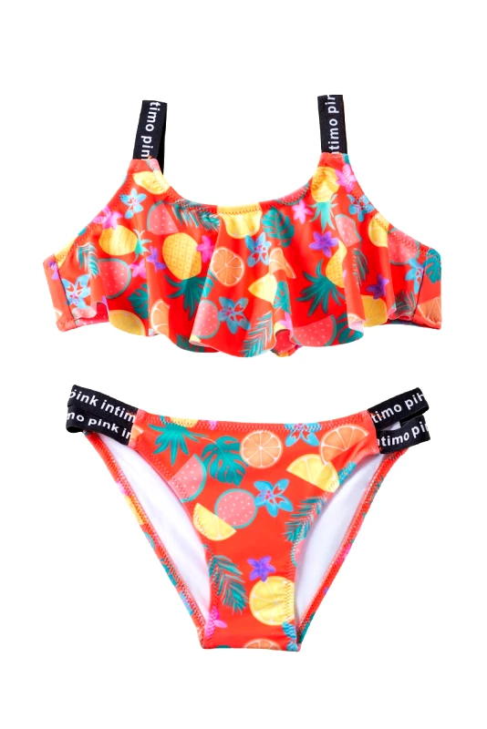 Lingerie Center Μαγιό Μπικίνι Παιδικό Ανανάς - Κοραλί - AN2390-Κοραλί-8-10 ετών