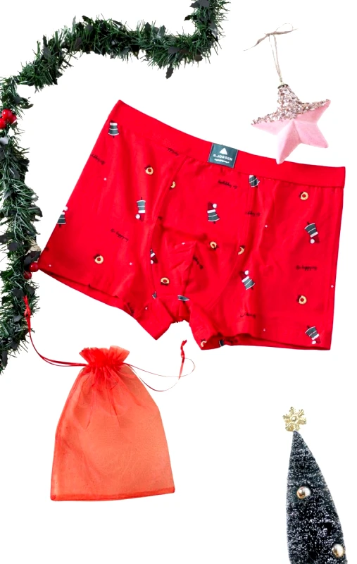 Lingerie Center Βαμβακερό Ανδρικό μπόξερ Έλατο - Κόκκινο - LC153153-Κόκκινο-2XL