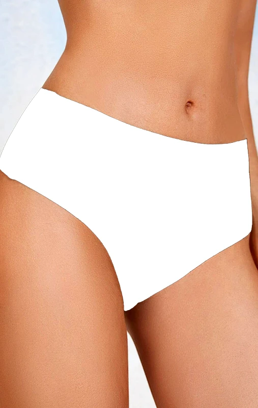 Lingerie Center Plus Size Ψηλόμεσο Laser Cut Κιλοτάκι Ολόκληρο - Λευκό - LC5934-Λευκό-3XL