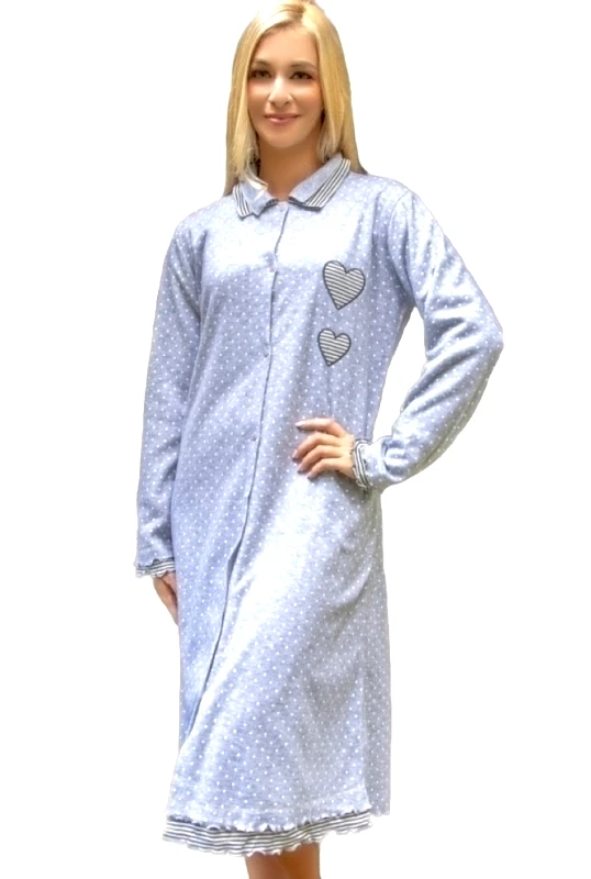 Lingerie Center Βαμβακερή Ρόμπα Γκρι - Γκρι - CC2453-1-Γκρι-M