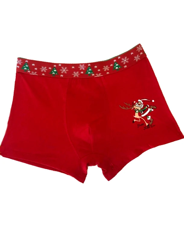 Lingerie Center Μπόξερ Santa Claus - Κόκκινο - LC77311-Κόκκινο-6-8ετών
