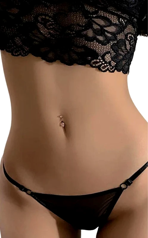 Lingerie Center Κιλοτάκι String Strass Nora - Μαύρο - LC6734-Μαύρο-M