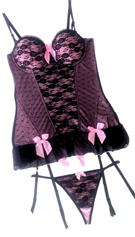 Lingerie Center Μπουστοζαρτιέρα Felicita - Μαύρο-Φουξ - LC59821-Μαύρο-Φουξ-One Size