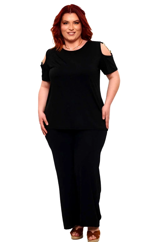 Lingerie Center Plus Size Σετ Carmen - Μαύρο - LC22686-Μαύρο-One Size