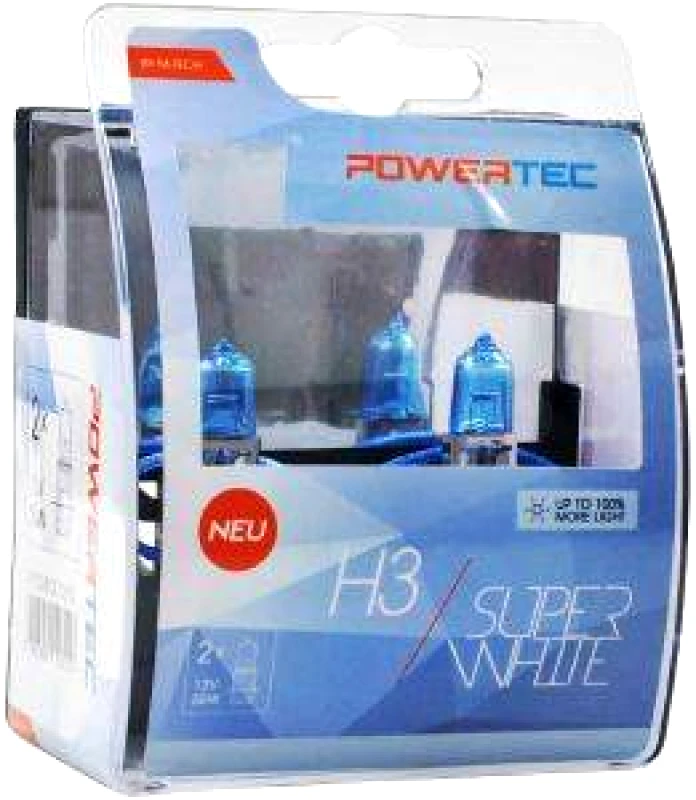 M-TECH H3 12V 55W 3.450K PK22S POWERTECK SUPERWHITE 2ΤΕΜ.