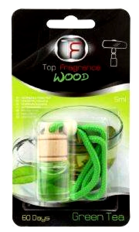 TOP FRAGRANCE ΑΠΟΣΜΗΤΙΚΟ ΑΥΤΟΚΙΝΗΤΟΥ ΚΡΕΜΑΣΤΟ TOP FRAGRANCE WOOD ΠΡΑΣΙΝΟ ΤΣΑΙ