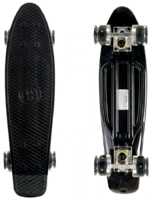 FISH SKATEBOARD FISH MINI CRUISER ΜΕ LED ΡΟΔΕΣ 22.5&quot; ΜΑΥΡΟ
