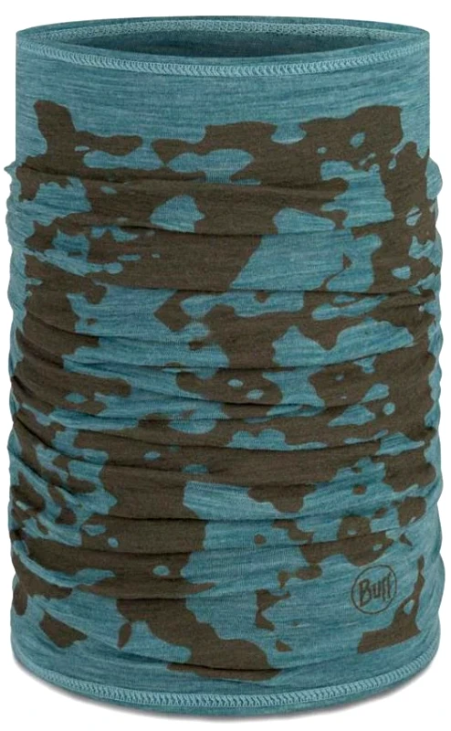 BUFF ΠΡΟΣΤΑΤΕΥΤΙΚΟ BUFF MERINO LIGHTWEIGHT PRINTS NECKWARMER USTY ΜΠΛΕ/ΓΚΡΙ