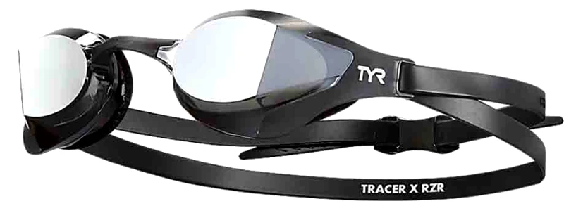 TYR ΓΥΑΛΙΑ TYR TRACER-X RZR RACING MIRRORED ADULT GOGGLES ΜΑΥΡΑ/ΑΣΗΜΙ