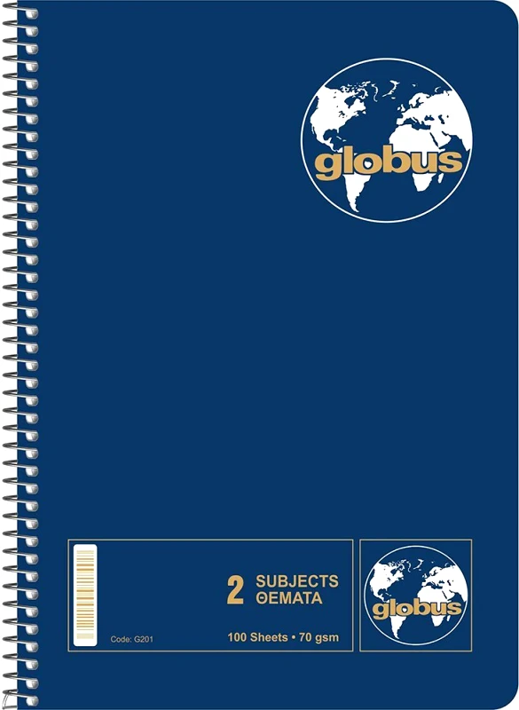 GLOBUS ΤΕΤΡΑΔΙΟ GLOBUS 17X25 4 ΘΕΜΑΤΩΝ ΜΠΛΕ