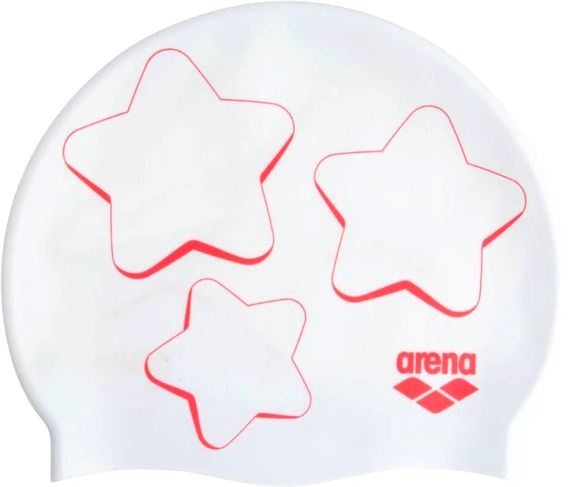 ARENA ΣΚΟΥΦΑΚΙ ARENA PRINT JR POOL CAP STAR GRAPHIC ΛΕΥΚΟ