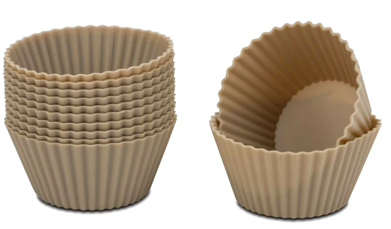 NAVA ΦΟΡΜΕΣ NAVA MISTY CUPCAKES ΣΤΡΟΓΓΥΛΕΣ ΑΠΟ ΣΙΛΙΚΟΝΗ 12ΤΜΧ 3.5X6.5X6.5CM