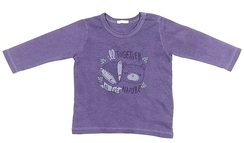 BENETTON ΜΠΛΟΥΖΑ ΜΑΚΡΥΜΑΝΙΚΗ BENETTON TRIP TO C. 1 HER ΑΝΘΡΑΚΙ (74 CM)-(9-12 ΜΗΝΩΝ)