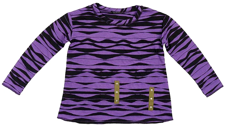 SISLEY ΜΠΛΟΥΖΑ ΜΑΚΡΥΜΑΝΙΚΗ SISLEY DO IT YOURS G. ΜΩΒ/ΜΑΥΡΟ (120 CM)-(6-7 ΕΤΩΝ)