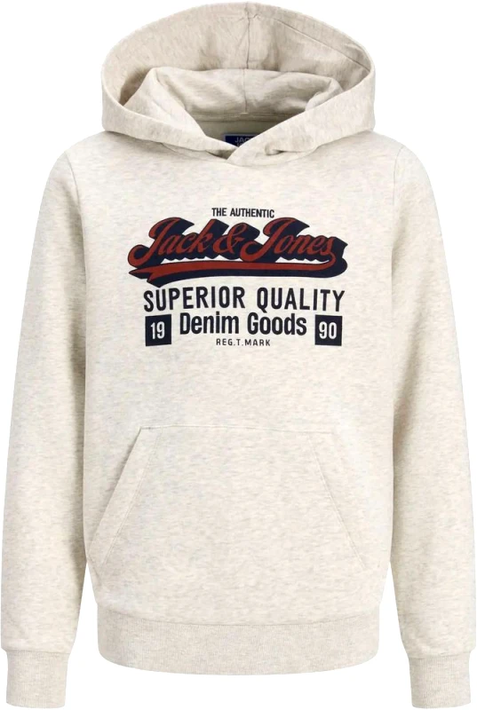 JACK - JONES HOODIE JACK - JONES JJELOGO 12279744 ΛΕΥΚΟ ΜΕΛΑΝΖΕ (140CM)-(10 ΕΤΩΝ)