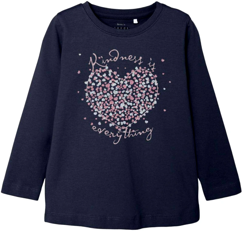 NAME IT ΜΠΛΟΥΖΑ ΜΑΚΡΥΜΑΝΙΚΗ NAME IT 13206669 NMFVEEN ΣΚΟΥΡΟ ΜΠΛΕ (92 CM)-(2 ΕΤΩΝ)