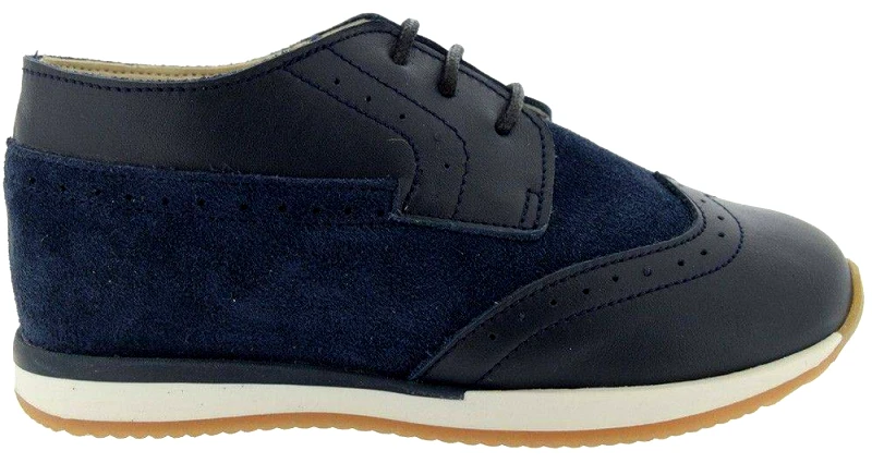 BABYWALKER ΔΕΡΜΑΤΙΝΑ SNEAKERS BABYWALKER OXFORD STYLE ΜΠΛΕ (EU:27)