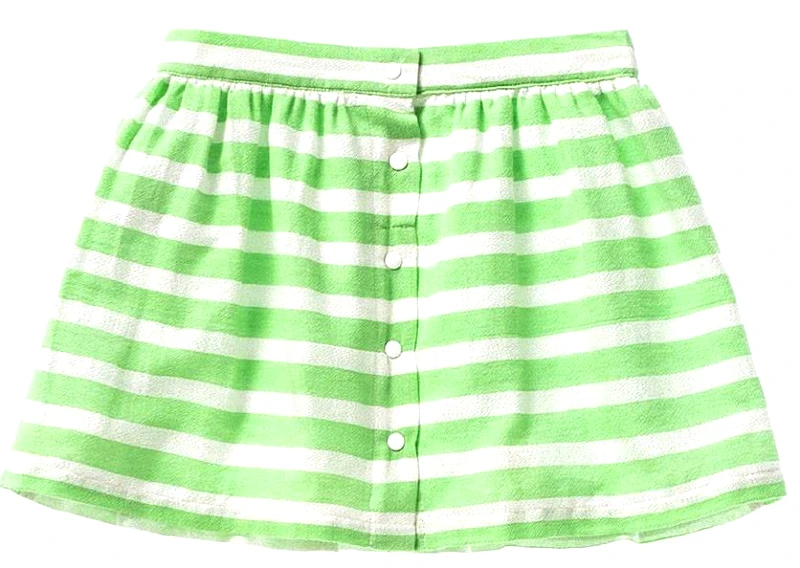 BENETTON ΦΟΥΣΤΑ BENETTON SEASIDE CITY ΡΙΓΕ ΛΕΥΚΟ/ΠΡΑΣΙΝΟ (120 CM)-(6-7 ΕΤΩΝ)