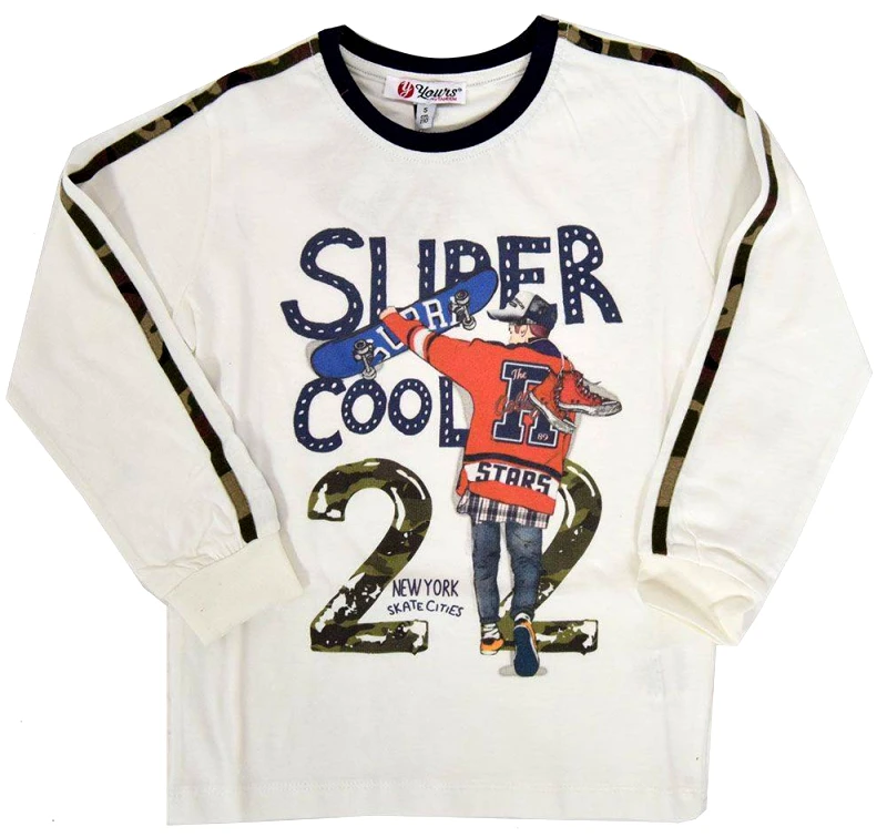 YOURS ΜΠΛΟΥΖΑ ΜΑΚΡΥΜΑΝΙΚΗ YOURS Y5326 ΕΚΡΟΥ (110 ΕΚ.)-(5-6 ΕΤΩΝ)