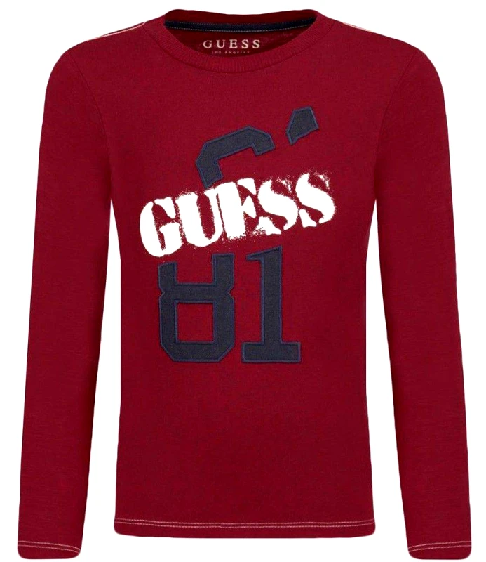 GUESS KIDS ΜΠΛΟΥΖΑ ΜΑΚΡΥΜΑΝΙΚΗ GUESS KIDS N84I23 K7C10 LIWT ΚΟΚΚΙΝΟT (96-104EΚ.)-(3-4ΕΤΩΝ)