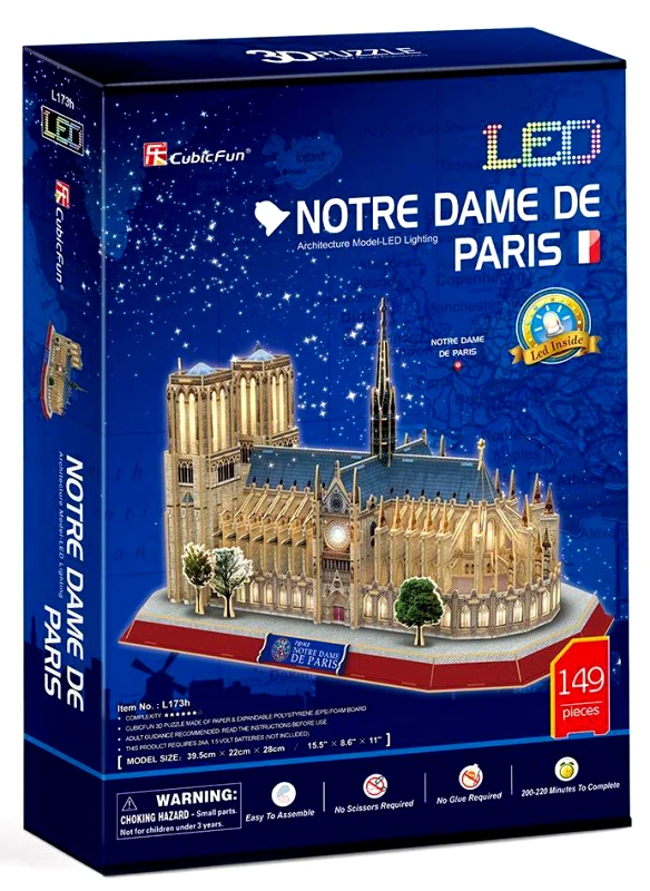 CUBIC FUN NOTRE DAM LED CUBIC FUN 149 ΚΟΜΜΑΤΙΑ (L173H)