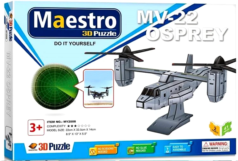 MAESTRO MAESTRO 3D PUZZLE MV-22 OSPREY 41ΤΜΧ (Π.002.008)