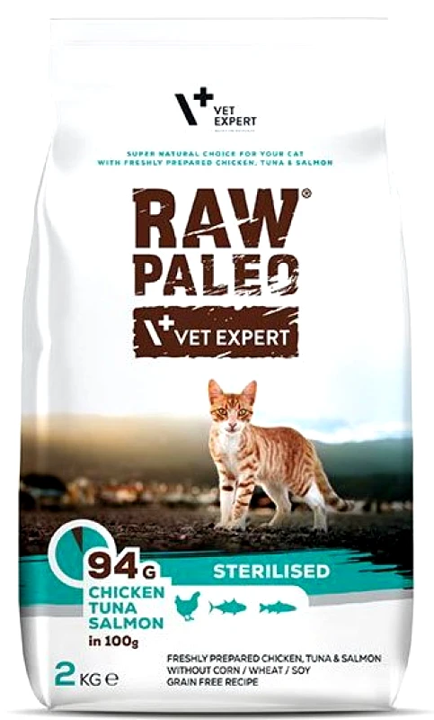 RAW PALEO ΤΡΟΦΗ ΓΑΤΑΣ RAW PALEO STERILISED ΚΟΤΟΠΟΥΛΟ-ΤΟΝΟΣ-ΣΟΛΟΜΟΣ 2KG