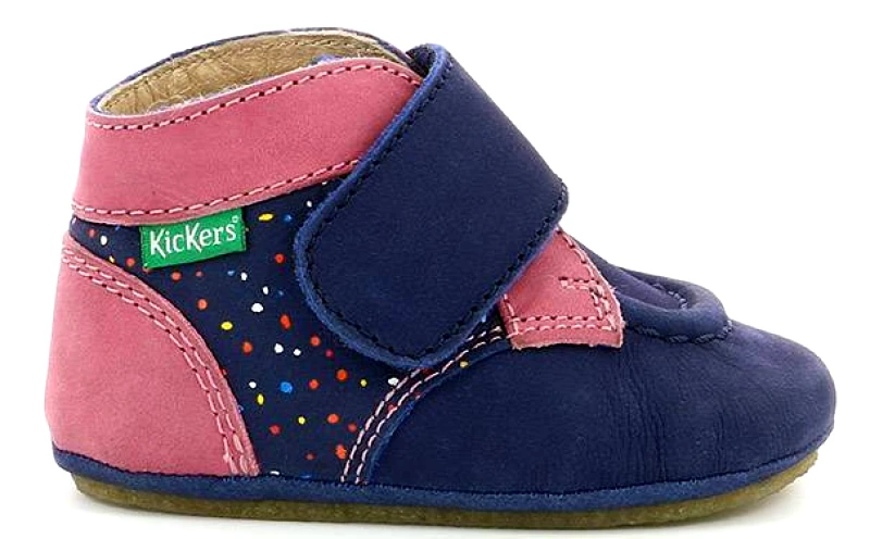 KICKERS ΠΑΠΟΥΤΣΙ KICKERS 829601 KICKCREPBON ΣΚΟΥΡΟ ΜΠΛΕ/ΡΟΖ (EU:19/20)