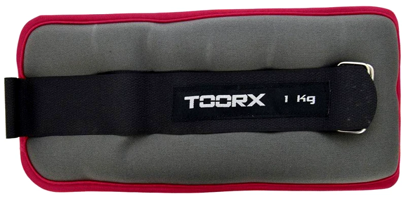 TOORX ΒΑΡΑΚΙΑ ΑΚΡΩΝ TOORX (AHF-094) ΜE VELCRO ΓΚΡΙ/ΚΟΚΚΙΝΑ (2 Χ 2.0 KG)