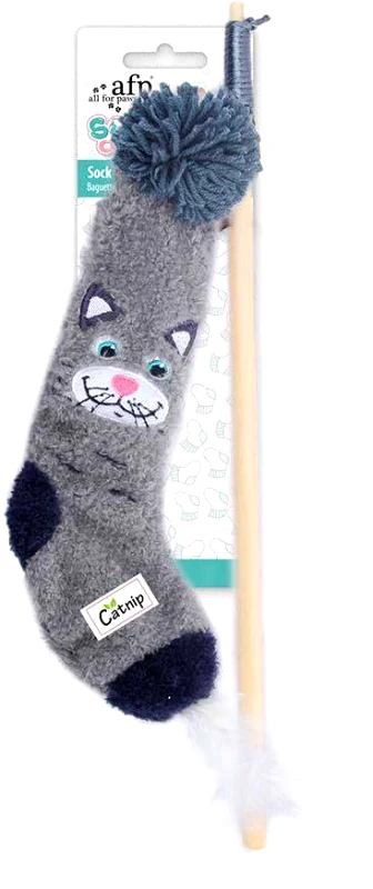 AFP ΠΑΙΧΝΙΔΙ ΓΑΤΑΣ AFP SOCK WAND CAT (35X8X2CM)