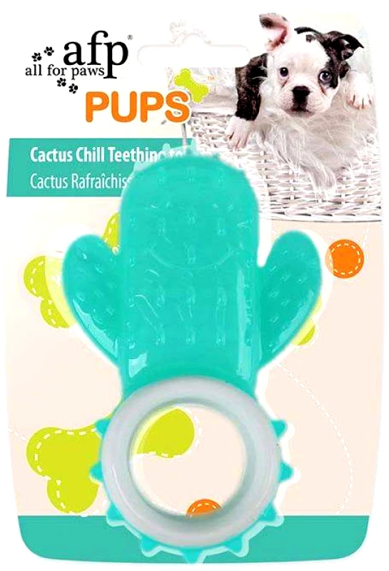 AFP ΠΑΙΧΝΙΔΙ ΣΚΥΛΟΥ AFP PUPS CACTUS CHILL TEETHING (7,5X11,5X4CM)