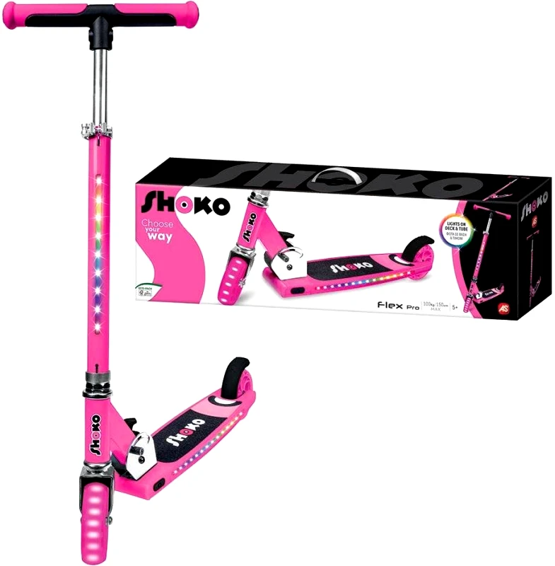 SHOKO ΠΑΙΔΙΚΟ ΠΑΤΙΝΙ SHOKO FLEX PRO ΜΕ 2 ΡΟΔΕΣ ΣΕ ΡΟΖ (5+ ΧΡΟΝΩΝ)