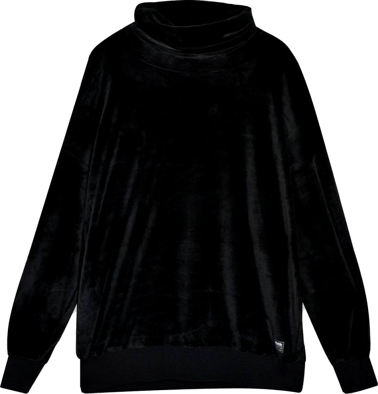 BODYTALK ΜΠΛΟΥΖΑ BODYTALK VELOUR HIGH NECK ΜΑΥΡΗ