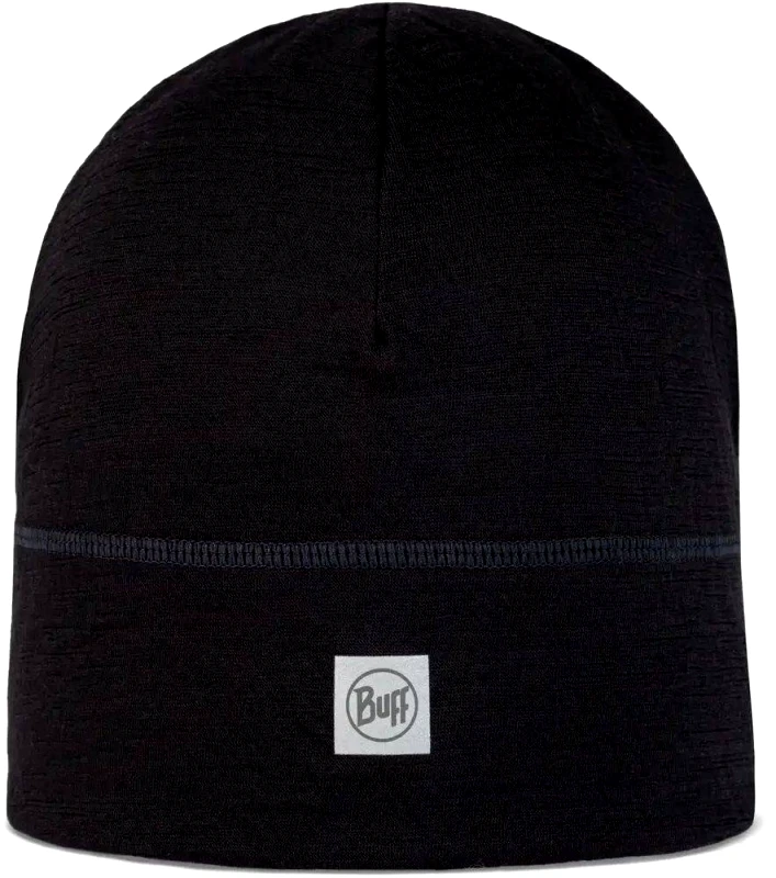 BUFF ΣΚΟΥΦΟΣ BUFF MERINO LIGHTWEIGHT BEANIE SOLID ΜΑΥΡΟΣ