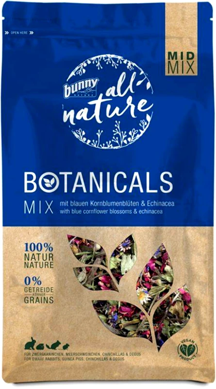 BUNNY NATURE ΣΥΜΠΛΗΡΩΜΑΤΙΚΗ ΤΡΟΦΗ BUNNY NATURE BOTANICALS MID MIX ΑΝΘΗ ΜΠΛΕ ΚΕΝΤΑΥΡΙΑΣ - ΕΧΙΝΑΚΕΙΑ (120GR)
