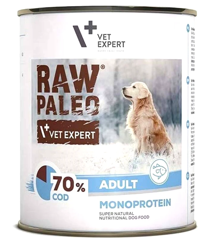RAW PALEO ΥΓΡΗ ΤΡΟΦΗ ΣΚΥΛΟΥ RAW PALEO ADULT COD (800GR)
