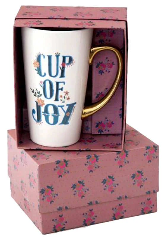 NATURAL LIFE ΚΟΥΠΑ NATURAL LIFE LATTE CUP OF JOY ΚΕΡΑΜΙΚH ΛΕΥΚΗ MUG314 (470ML)