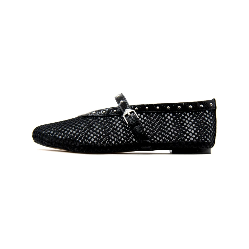 Carrano Μπαλαρίνες Carrano E72693 VERNIZ SHOW FISH NET LEATHER BALLERINAS WOMEN