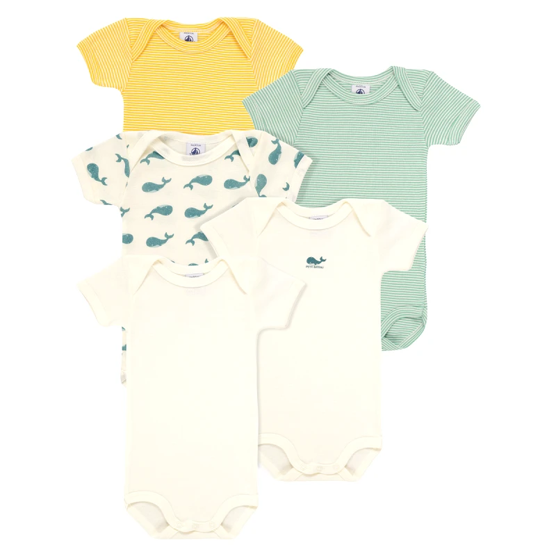 Petit Bateau Παιδικά κορμάκια Petit Bateau 5 BODIES US MC