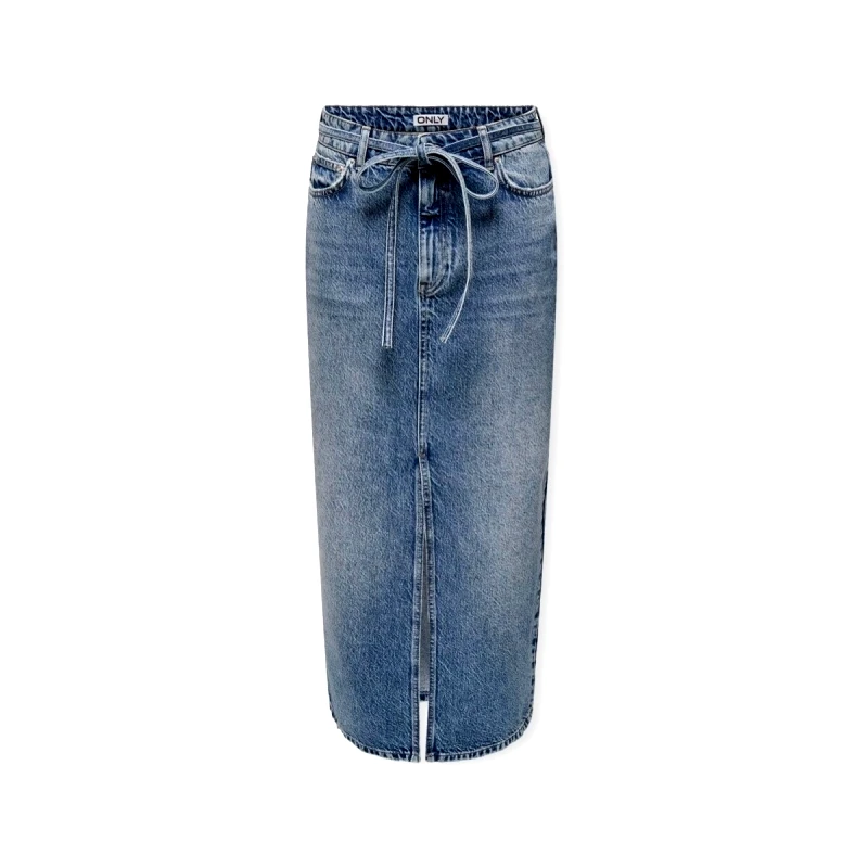 Only Μίντι φούστες Only Gianna Belted Skirt - Medium Blue Denim