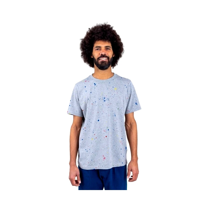Brava Fabrics T-shirt με κοντά μανίκια Brava Fabrics Splash Paint T-Shirt - Grey