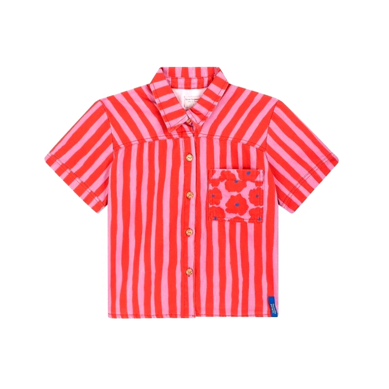 Favorite People Πουκάμισο με κοντά μανίκια Favorite People Napoli Shirt - Flowers