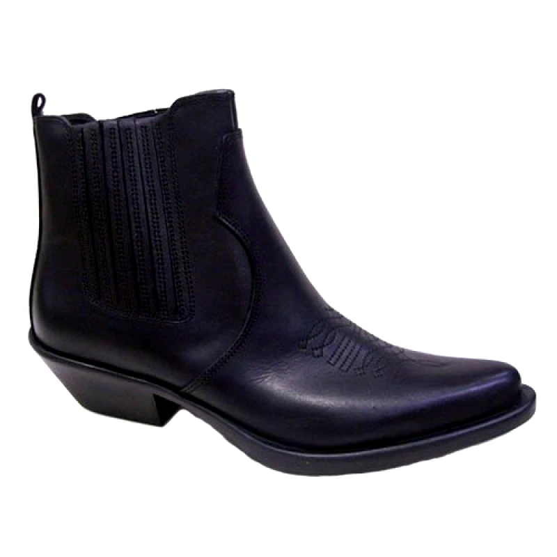 Commanchero COMMANCHERO 676 BLACK ΔΕΡΜΑΤΙΝΗ ΜΠΟΤΑ