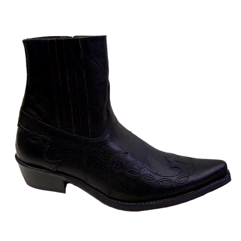 Commanchero COMMANCHERO 677 BLACK ΔΕΡΜΑΤΙΝΗ ΜΠΟΤΑ