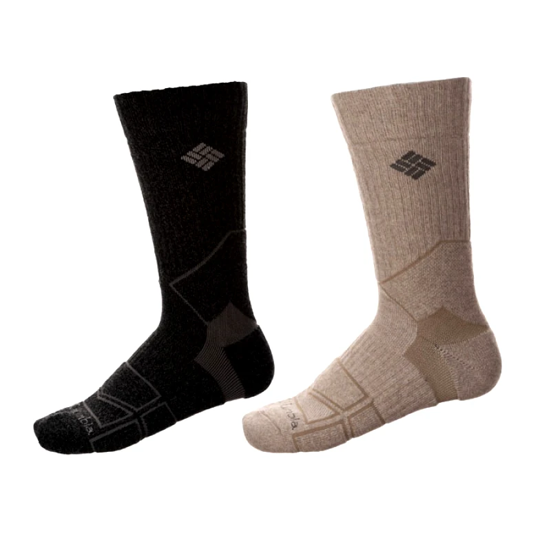 Columbia COLUMBIA ΚΑΛΤΣΕΣ C1173 KHAKI CHARCOAL HIKE CREW (2 ΖΕΥΓΗ)