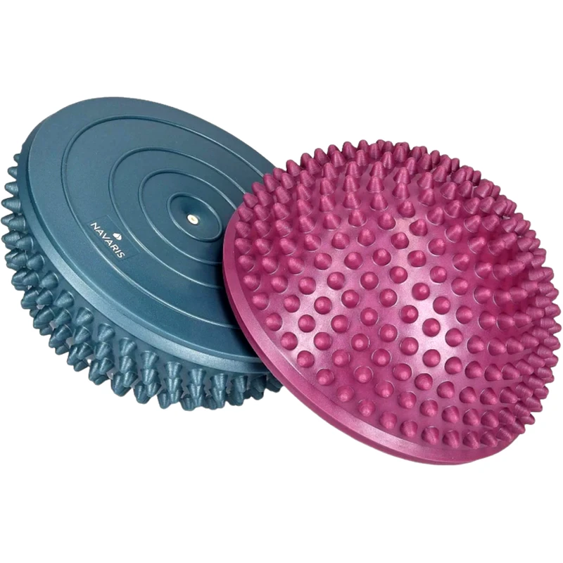 NAVARIS Δίσκος Ισορροπίας Navaris Hedgehog Balance Pods 16x8 cm - Μπλε/ Ροζ