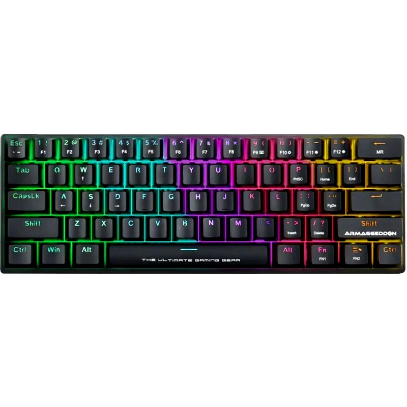 ARMAGGEDDON Armaggeddon MBA 61R Starling Ασύρματο Gaming Μηχανικό Πληκτρολόγιο 60% με Outemu Blue διακόπτες και RGB φωτισμό (US) Λευκό