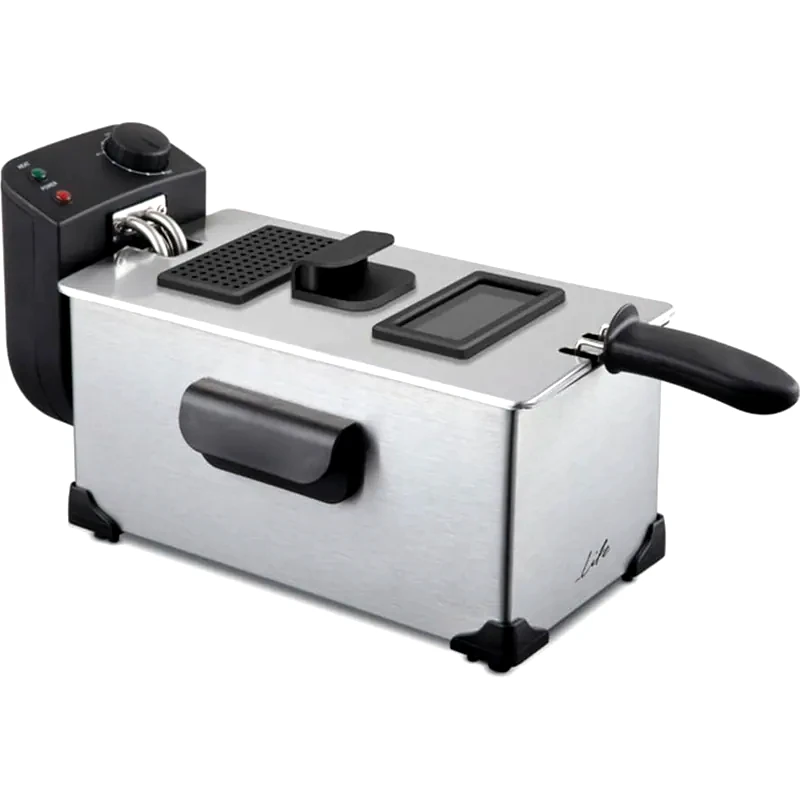 LIFE LIFE DFR-100 με Καπάκι 2200 W 3 L Ασημί Φριτέζα Λαδιού