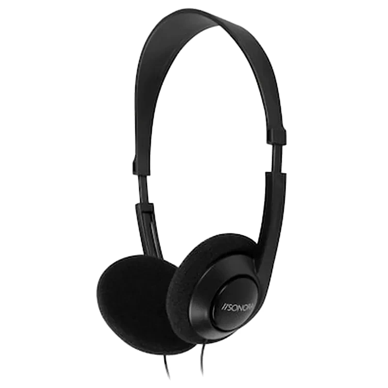 SUN ELECTRONICS Ενσύρματα, On-ear Στερεοφωνικά Ακουστικά Τηλεόρασης, Με Καλώδιο Μήκους 6m Sonora Hptv-100 Ακουστικά Κεφαλής Μαύρο